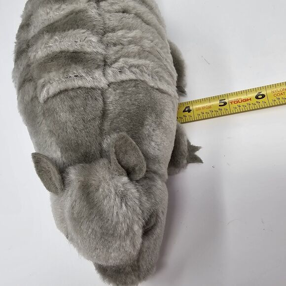 ARMADILLO Plush 1980 Dakin Gray Realistic Toy Stuffed Animal 12" long Vtg - Picture 10 of 11